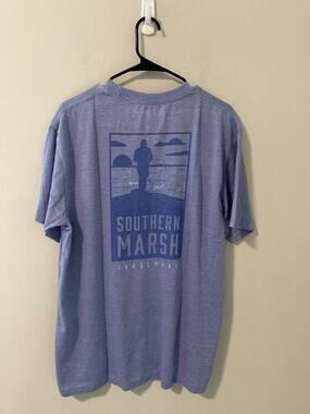 New Southern Marsh Seawash Trolling Time Tee Fishing Shirt Men's Large NWT